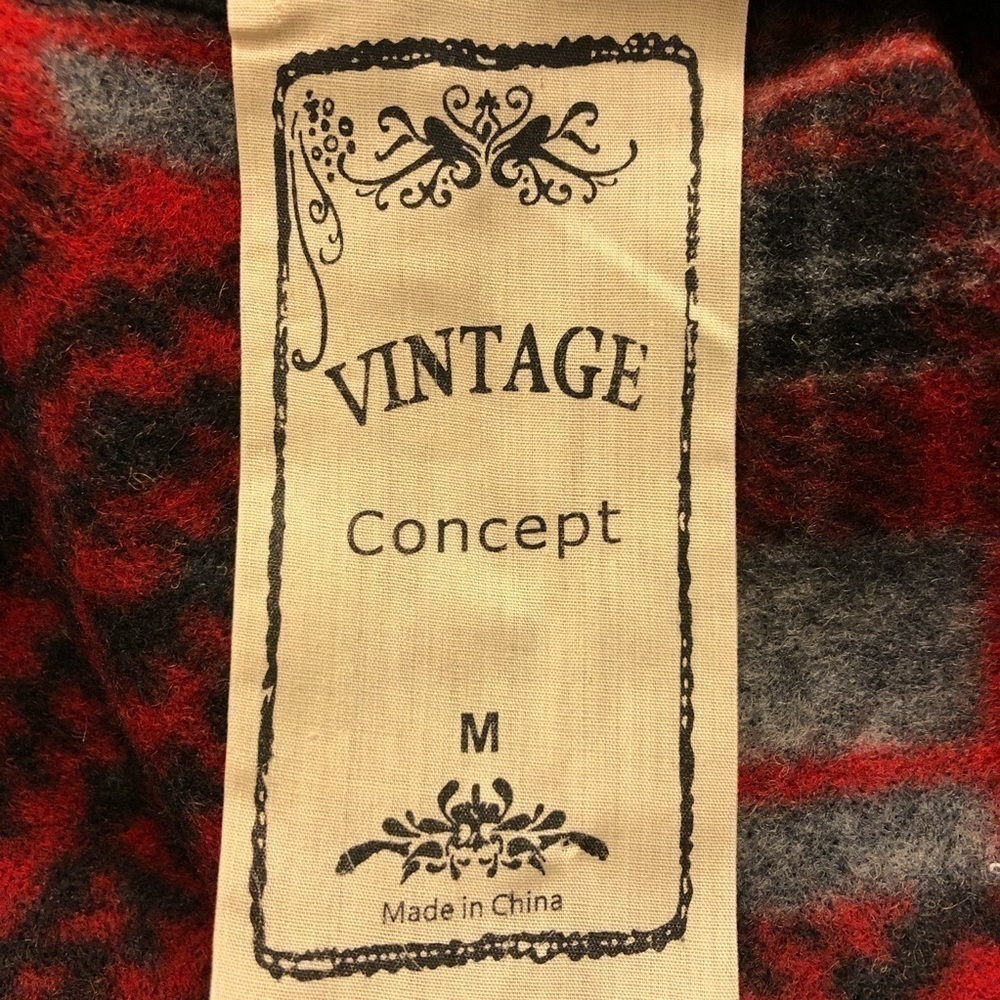 Artistic Red And Black Patchwork Blazer - image 8